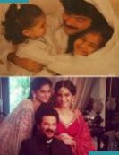 6) Sonam Kapoor with dad Anil Kapoor and Sister Rhea Kapoor.